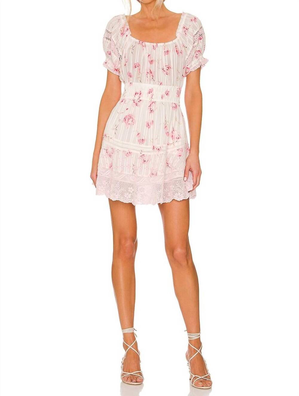 NEW LOVESHACKFANCY lilium mini dress in cherry soda